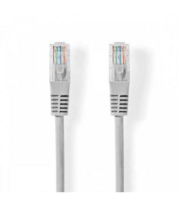 Cablu UTP Nedis Cat5e mufat 0.5m patch cord gri foto
