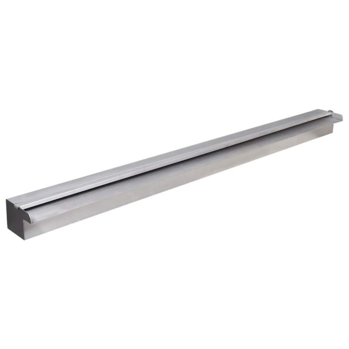 F&acirc;nt&acirc;nă piscină dreptunghiulară LED-uri 120 cm oțel inoxidabil
