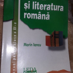LIMBA SI LITERATURA,MANUAL CL.XII.MARIN IANCU,Corint,1986,Int.ca Noua,T.GRATUIT