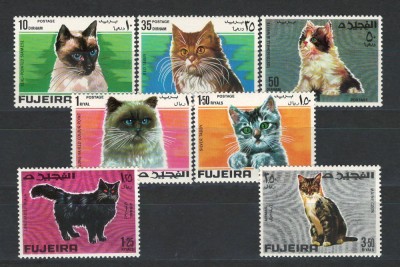 Fujeira 1967 Mi 206/12 (SERIE INCOMPLETA) MNH - Pisici foto