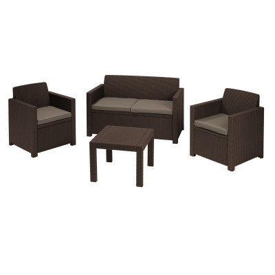 213967 KETER Set mobilier gradina maro Alabama foto