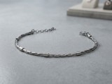 Cumpara ieftin Bratara din Argint 925 Rodiat , Design Segmente Cilindrice