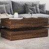 VidaXL Măsuță de cafea cu lumini LED, stejar maro, 90x50x40 cm 839867