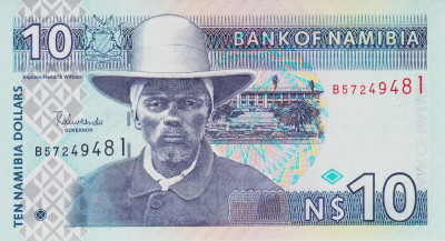 Bancnota Namibia 10 Dolari (2001) - P4c UNC foto
