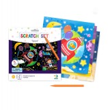 Set creativ de razuit - Spatiul cosmic PlayLearn Toys, Dodo