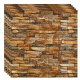 Set 10x Tapet 3D, autoadeziv/autocolant, spuma moale, design modern, pentru interior, usor de curatat, rezistent la apa, dimensiuni 70 cm x 70 cm x 0,