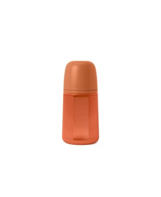 Biberon din silicon, 240ml, colour essence sx pro debit mediu, rosu foto