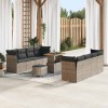 VidaXL Set de canapele pentru grădină 11 pcs Gri 90 x 55 x 71 cm 3363413