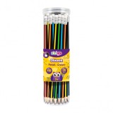 Creion Strigo HB cu guma, culori diverse