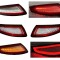 Set stopuri, lampa spate PORSCHE 911 (997), 09.2004-06.2008, partea stanga, dynamic indicator; LED; crom, rosu, transparent; TUNING,