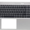 Carcasa superioara cu tastatura palmrest Laptop, HP, ProBook 850 G8, 855 G8, iluminata, argintie, layout US