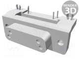 Conector D-Sub 15 pini mamă 90&deg; THT pentru PCB M3 HARTING