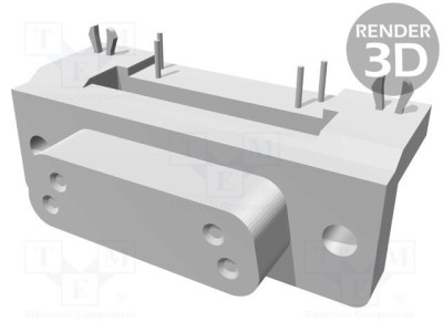 Conector D-Sub 15 pini mamă 90&amp;deg; THT pentru PCB M3 HARTING foto