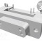 Conector D-Sub 15 pini mamă 90&deg; THT pentru PCB M3 HARTING