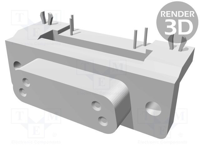 Conector D-Sub 15 pini mamă 90&deg; THT pentru PCB M3 HARTING