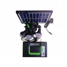 Kit Solar Lanterna LED U cu Radio FM USB MP3 3 Becuri 6V GDLITE 10 foto