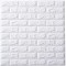 Set 10x Tapet 3D Autocolant alb, design caramida, rezistent la apa, 70cm x 77cm