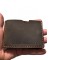 Portofel minimalist, personalizabil, din piele naturala, Loki, Negru Mat , cusut in X, lucrat si cusut manual, handmade