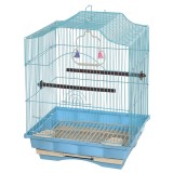 Cumpara ieftin Colivie Patrata 43 x 35 x 28 cm, pentru pasari exotice, Albastru