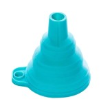 Cumpara ieftin Palnie pliabila din silicon, albastru, extensibila, pentru transfer lichide si pulberi, reutilizabila, compacta pentru bucatarie, camping si calatorii
