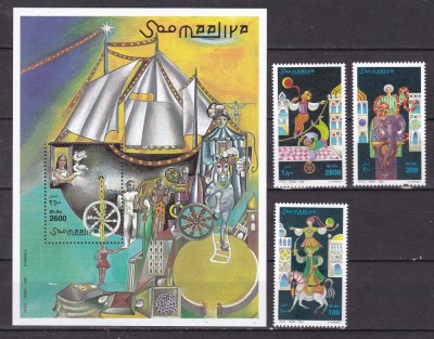 Somalia 1998 Circul MI 701-703 + bl. 51 MNH foto