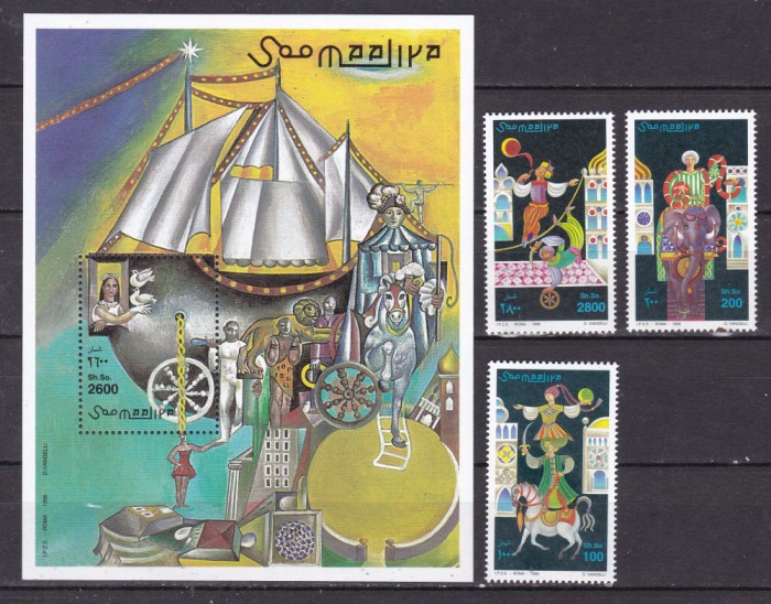 Somalia 1998 Circul MI 701-703 + bl. 51 MNH