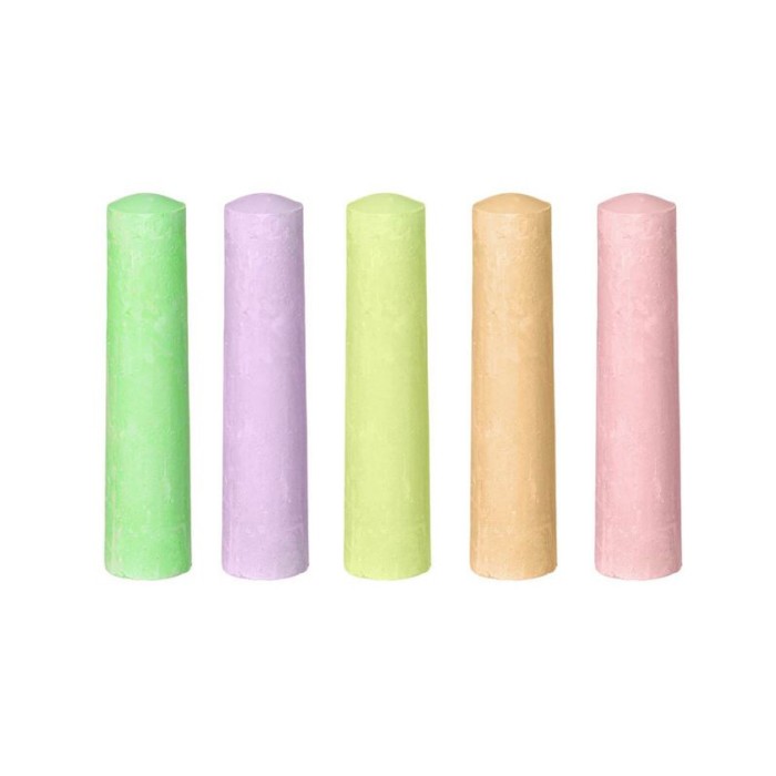 Creta multicolora groasa, 11 cm, Neon, Set 5 bucati, ATU-084514