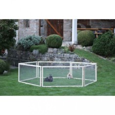 Kerbl Țarc animale de companie de exterior Vario, maro, lemn, 84399