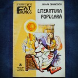 LITERATURA POPULARA - MIHAI EMINESCU