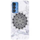Husa compatibila cu Motorola G100 model Marble Mandala, Silicon, TPU, Viceversa, Transparent, Carcasa