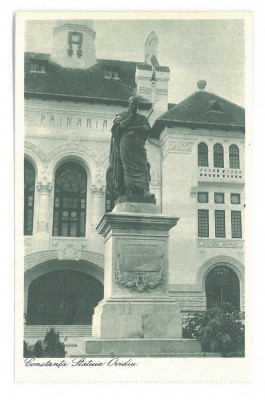 722 - CONSTANTA, Ovidiu statue, Romania - old postcard - unused foto