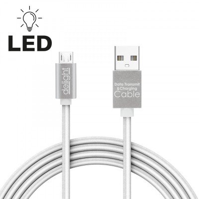 Cablu de date - MicroUSB cu lumină LED foto