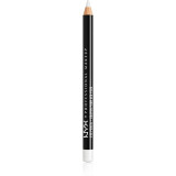 NYX Professional Makeup Eye and Eyebrow Pencil creion de ochi cu trasare precisă culoare 906 White 1.2 g