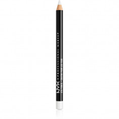 NYX Professional Makeup Eye and Eyebrow Pencil creion de ochi cu trasare precisă culoare 906 White 1.2 g