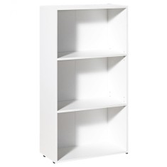 Biblioteca cu 3 rafturi Vela, Alb, 115 cm