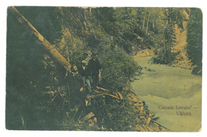 4838 - CASCADA LOTRULUI, Valcea, Romania - old postcard - used - 1908