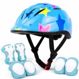 Cumpara ieftin Set Protectie pentru Copii FIXATO 7 in 1, Casca pentru 3-8 ani, Genunchiere, Cotiere, Aparatori Incheieturi, pentru Bicicleta, Trotineta, Role, Marime