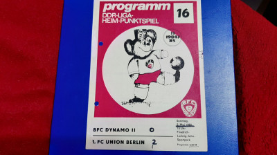 program Dynamo Berlin - Union Berlin foto