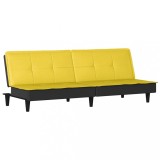 Canapea extensibila, galben deschis, material textil