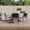 VidaXL Set mobilier de grădină cu perne, 5 piese, poliratan și oțel