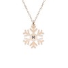 Little Snowflake - Colier personalizat fulg si litera din argint 925 placat cu aur roz, Coliere argint