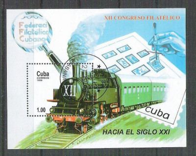 Cuba 1999 Trains, UPU, perf. sheet, used AA.060 foto