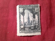 Timbru Cabo Jubi supratipar 1929 pe Timbru Spania Expozitia Sevilla si Barcelona , 1pia. sarniera