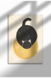 Imprimeu pe p&acirc;nză cu pisică neagră &ndash; Operă digitală pe h&acirc;rtie ne&icirc;nrămată - Pisica neagră 13 | A3 (29.7 x 42 cm)
