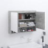 Dulap de baie cu oglinda, gri beton, 80x15x60 cm, MDF GartenMobel Dekor, vidaXL