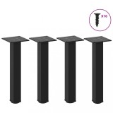 VidaXL Picioare pentru măsuță de cafea, 4 buc., negru, 42-44 cm, oțel