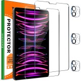 Folie Protectie Ecran + Camera iPad Pro 12.9 (2022/2021/2020) - Pachet 5 Bucati