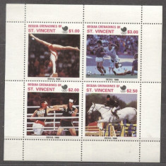 Bequia St. Vincent Grenadines 1988 Sport, Olympics, perf. sheetlet, MNH S.069