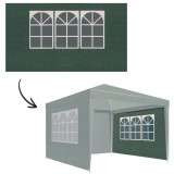 Perete lateral pavilion gradina, cu fereastra, prindere velcro, 3x2 m, material PE impermeabil, verde Household NewTrend