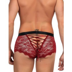 Eross boxeri Men Lace Panty M Red